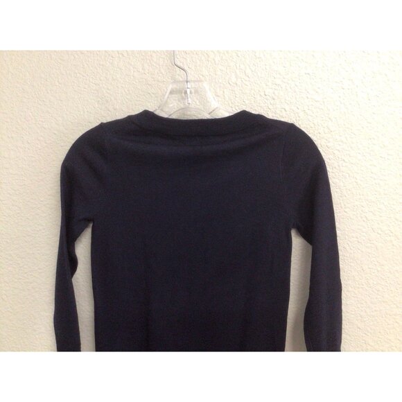 J. Crew Blue 3/4 Sleeve 100% Merino Wool Sweater PXXS Petite - Picture 4 of 8